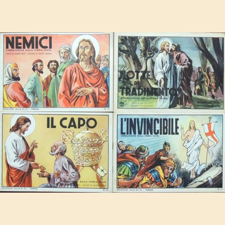 Setti, Lagna, Cineracconto dalla storia sacra, Edizioni Elle Di Ci, 4 fascicoli, 1958 (nn. 13, 14, 16 e 17)