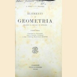 Socci, Tolomei, Elementi di geometria secondo il metodo di Euclide, 1924-1925, 2 voll.