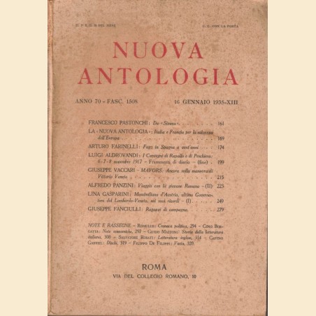 Nuova Antologia, a. LXX, fasc. 1508, 16 gennaio 1935