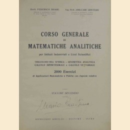 Boari, Cristiani, Corso generale di matematiche analitiche, 2 voll.