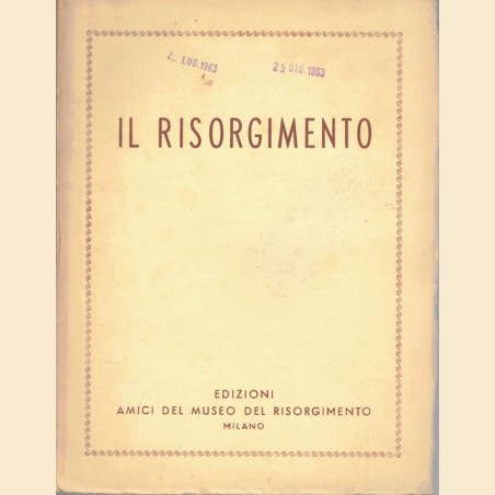 Il Risorgimento, a. XV, n. 2, giugno 1963