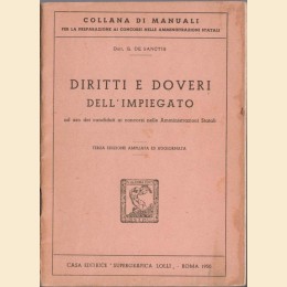 De Sanctis, Diritti e doveri dell’impiegato