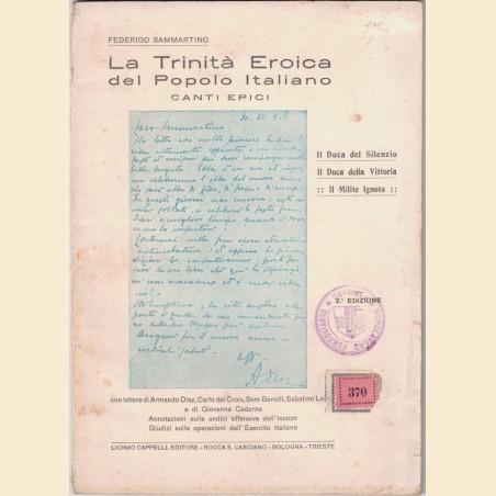 Sammartino, La Trinità Eroica del Popolo Italiano. Il Duca del Silenzio – Il Duca della Vittoria – Il Milite Ignoto