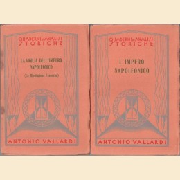 Quaderni di analisi storiche. Dall’Impero Napoleonico all’Impero Italiano Fascista, 6 fascicoli