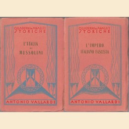 Quaderni di analisi storiche. Dall’Impero Napoleonico all’Impero Italiano Fascista, 6 fascicoli