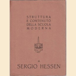 Hessen, Struttura e contenuto della scuola moderna. Principi della didattica nuova (ed. 1959)
