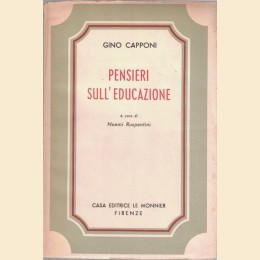 Capponi, Pensieri sull’educazione, introduzione e commento di N. Ruspantini