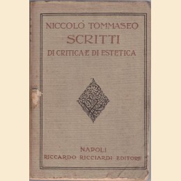 Tommaseo, Scritti di critica e di estetica, scelti da A. Albertazzi