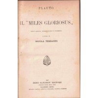 Plauto (Plautus), Il Miles gloriosus, testo critico, introduzione e commento a cura di N. Terzaghi