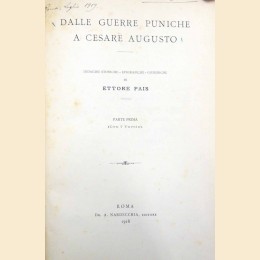 Pais, Dalle Guerre Puniche a Cesare Augusto, 2 voll.