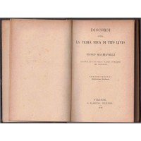 Machiavelli, Discorsi sopra la Prima Deca di Tito Livio. Ridotti ad uso delle classi superiori del ginnasio