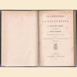 Sallustio (Sallustius), La Catilinaria e La Giugurtina, illustrate da F. Ramorino. Parte I