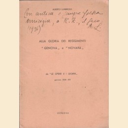 Lumbroso, Alla gloria dei reggimenti Genova e Novara