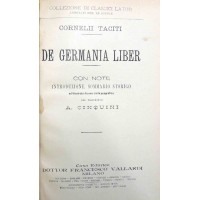 Tacito (Tacitus), De Germania liber, con note, introduzione, sommario storico di A. Cinquini