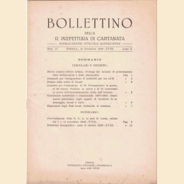 Bollettino della R. Prefettura di Capitanata, aa. X-XI, 1939-1940, 7 numeri