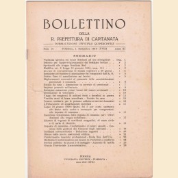 Bollettino della R. Prefettura di Capitanata, aa. X-XI, 1939-1940, 7 numeri