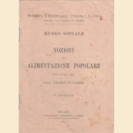 Pugliese, Nozioni di alimentazione popolare