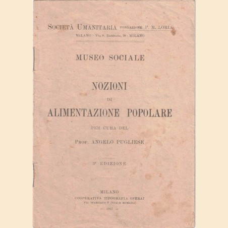 Pugliese, Nozioni di alimentazione popolare