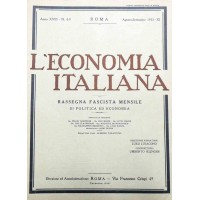 L’economia italiana. Rassegna fascista mensile di politica ed economia, a. XVIII, n. 8-9, agosto-settembre 1933