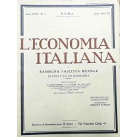 L’economia italiana. Rassegna fascista mensile di politica ed economia, a. XVIII, n. 4, aprile 1933