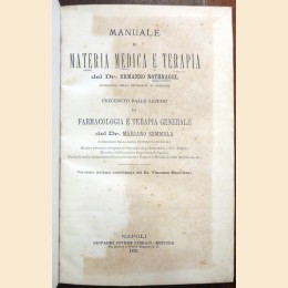 Nothnagel, Manuale di materia medica e terapia. Preceduto dalle Lezioni di farmacologia e terapia generale di Semmola