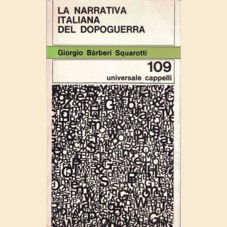 Barbieri Squarotti, La narrativa italiana del dopoguerra