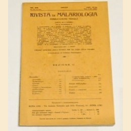 Rivista di malariologia, vol. XVII, n. 5-6 bis, sez. II, 1939
