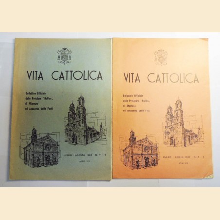 Vita cattolica. Bollettino ufficiale delle  Prelature “Nullius” di Altamura ed Acquaviva delle Fonti, 2 numeri, 1965